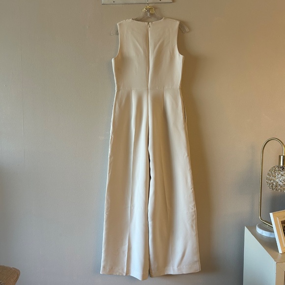 One piece cowel neck jumpsuit. Wide legs with pockets. - Picture 2 of 3